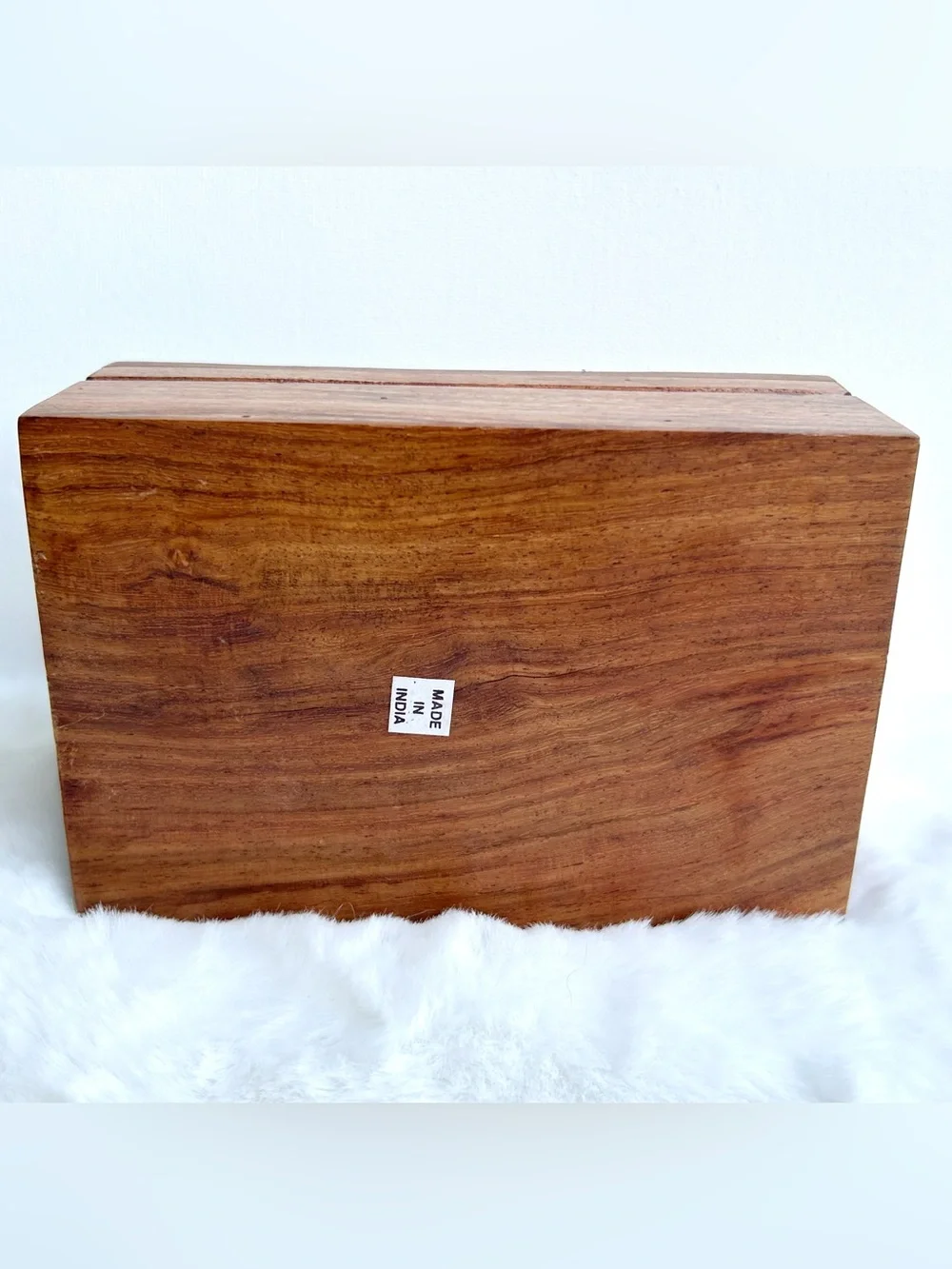 4x6 Hand Carved Ganesha Wooden Trinket Box | Spiritual Jewelry & Crystal Storage